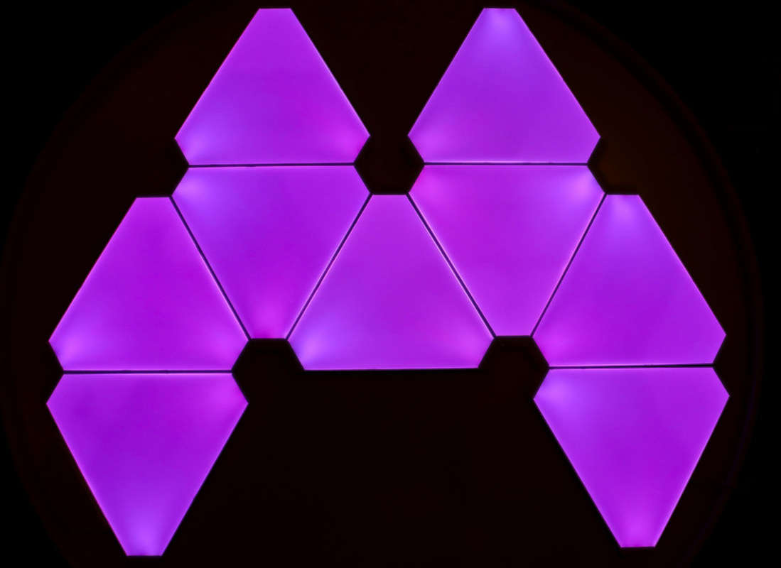 Intelligent Indoor LED Panel Light Splicing Modular LED Hexagon Wall Lights 240V